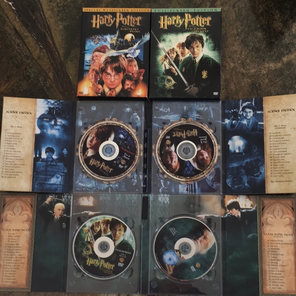 Harry Potter Mixed Bundle of Books & DVDs (set of 5) Sorcerers Stone Chamber - Picture 9 of 16